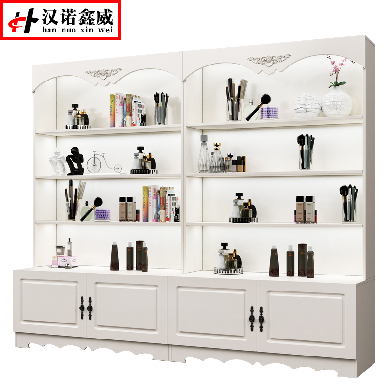 汉诺鑫威精品化妆品展示柜隔断货柜货架展示架展柜美容院产品陈列柜[工厂现做 7天内发货]