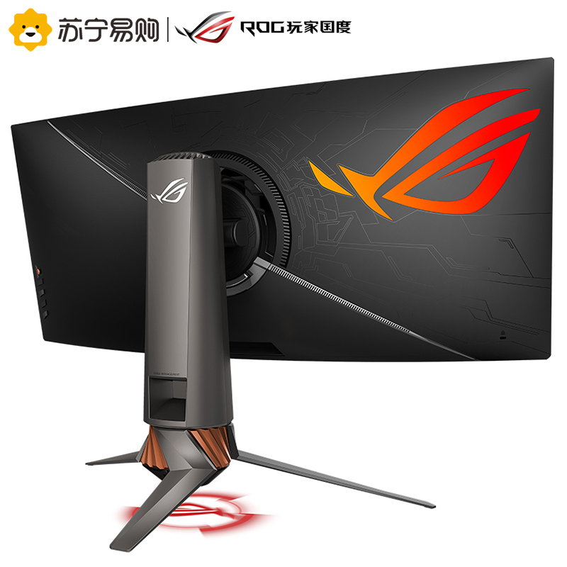 华硕ROG PG349Q 34英寸 曲面带鱼屏 120Hz 超2K IPS屏 G-sync二代 Aura-sync神光同步 自营电竞液晶显示器