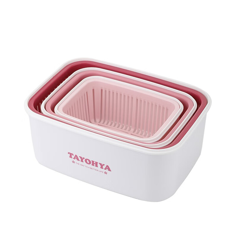TAYOHYA缤纷沥水保鲜盒六件套高清大图