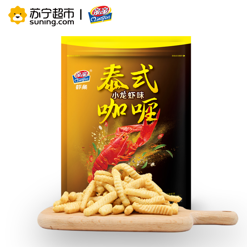 亲亲 膨化食品 虾条泰式咖喱小龙虾味40g(休闲零食)