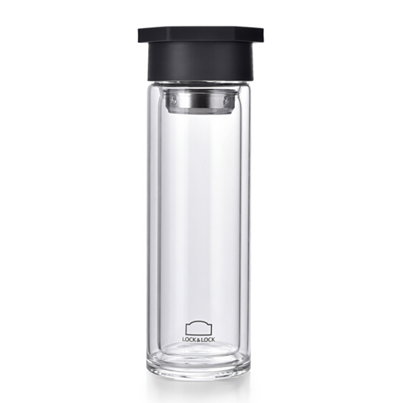乐扣乐扣双层耐热玻璃杯 LLG655GRY-PR 350mL