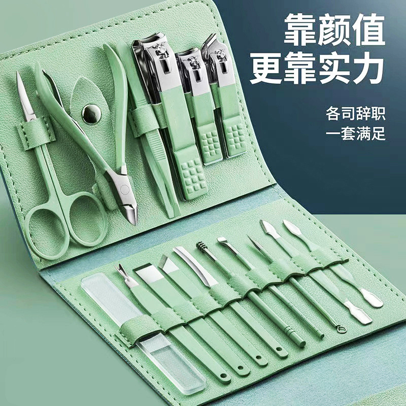 七梭 指甲刀套装 8件套 一全套修脚刀指甲剪修甲工具不锈钢高清大图
