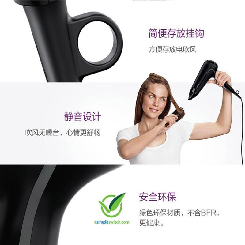 飞利浦(PHILIPS) 吹风机 家用电吹风机大功率 发廊级吹风筒电风吹 HP8230/00-沙龙专业级