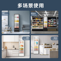 美的商用展示柜 立式冷藏保鲜饮料啤酒柜 便利店冰柜 278升玻璃门冰柜SC-278GM(EB) 黑色一级能效