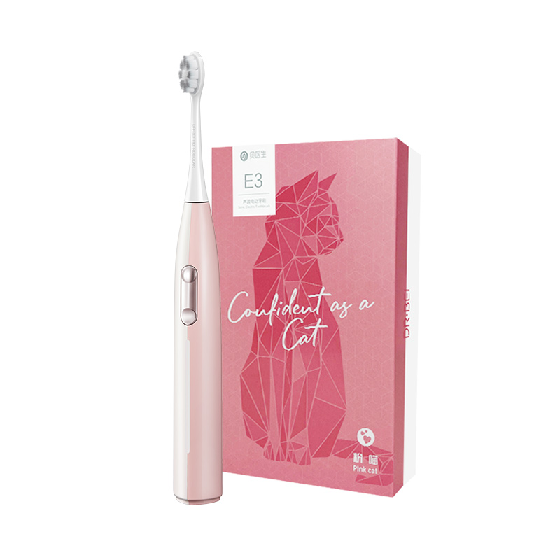 贝医生温感变色电动牙刷E3 粉喵