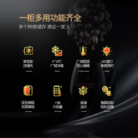 凯得.品味爱 JC-166E 压缩机红酒柜恒温酒柜 家用冰吧 茶叶柜 红酒柜冰箱 榉木层架 58瓶 158L