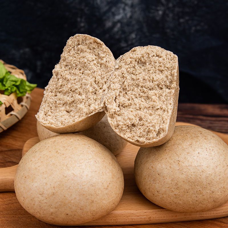 湛航全麦馒头粗粮馒头山东五谷杂粮包玉米荞麦黑米馍馍即食早餐荞麦