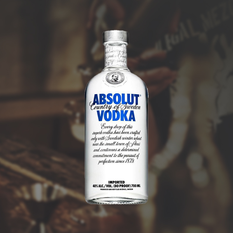 [保税仓发货]绝对伏特加(Absolut Vodka)瑞典洋酒 原味伏特加酒 750ml
