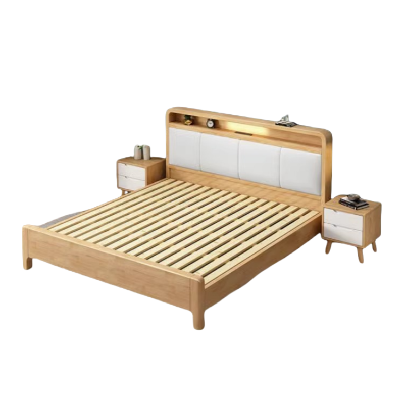 演发 实木床+2柜 1.5米 套高清大图