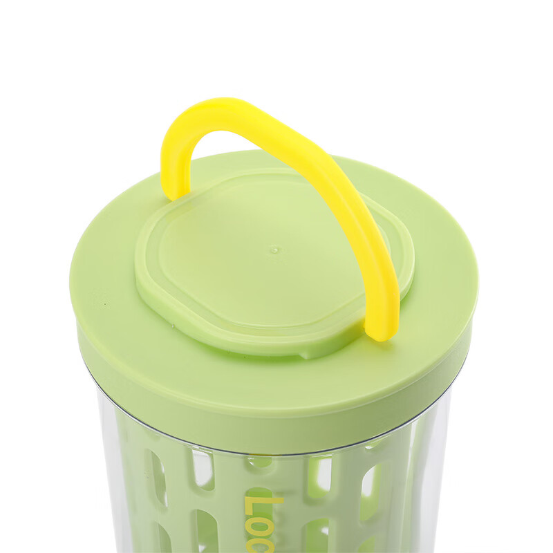 乐扣乐扣(LOCK&LOCK)家用品多功能沥水沙拉杯绿色620ml LCB861GRNFU高清大图