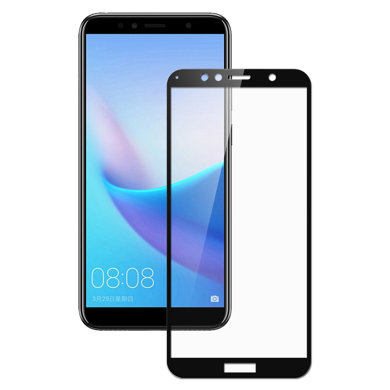 [买2送手机壳]轻万适用华为畅享8e钢化膜honor全屏玻璃贴膜huawei全屏高清保护膜高清大图