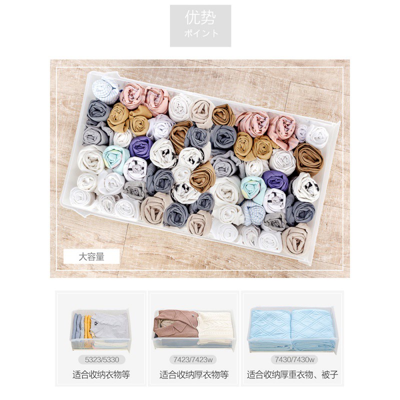 收纳箱深抽屉式收纳盒塑料家用整理箱内衣储物箱爱丽丝 三维工匠高清大图