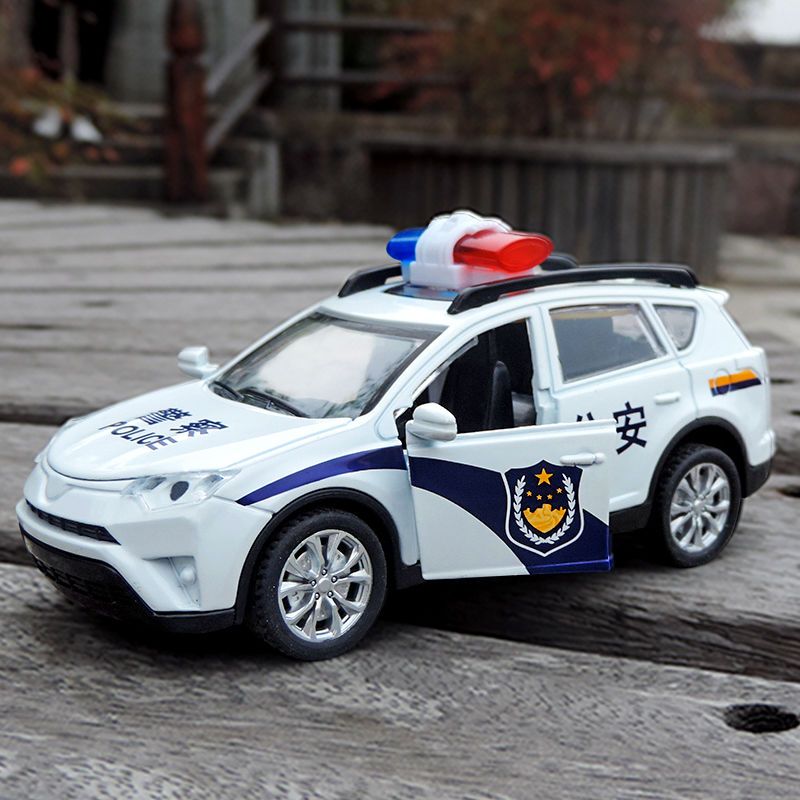 合金车模型男孩宝宝迷你小汽车警察车儿童仿真宝马 中国警车 越野警车