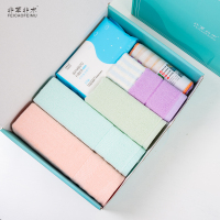 非草非木 毛巾礼盒套装伴手劳保礼品 竹纤维毛巾8件套 FM-3074 (盒)