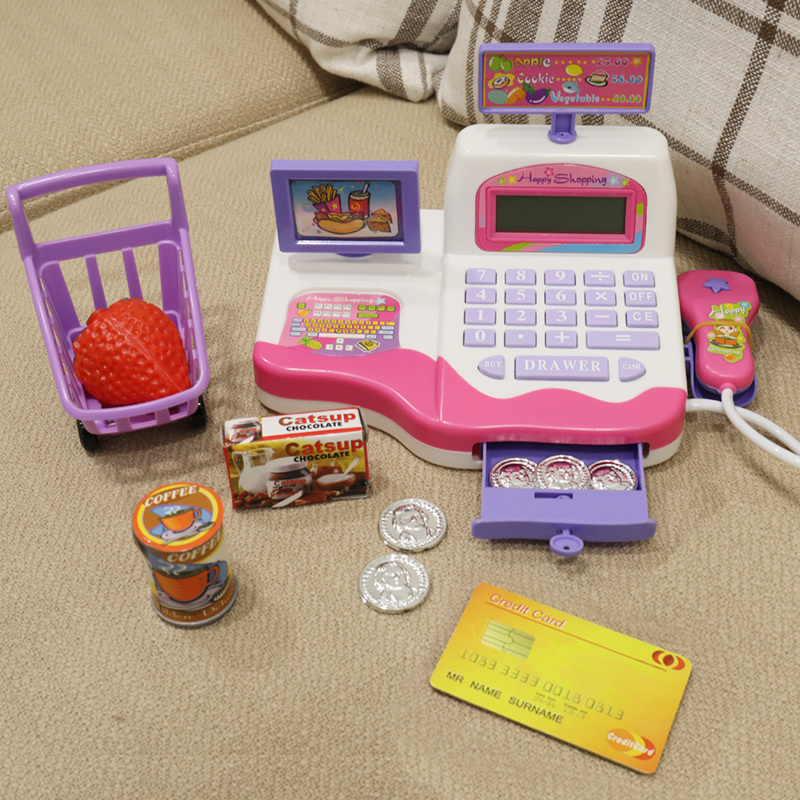 过家家玩具儿童仿真超市收银台女孩男孩亲子互动玩具