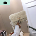 手工编织包包diy材料包绒线针织自制泫雅女包抖音同款斜挎包毛线NEWLAKE 纯色米白材料包