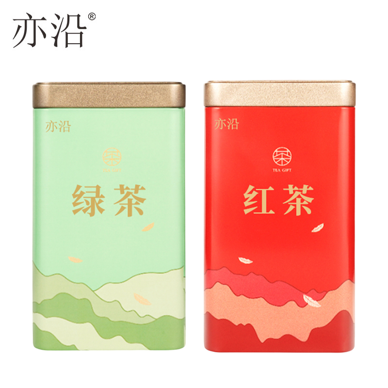亦沿 绿茶红茶组合(250g*2罐) 500g高清大图