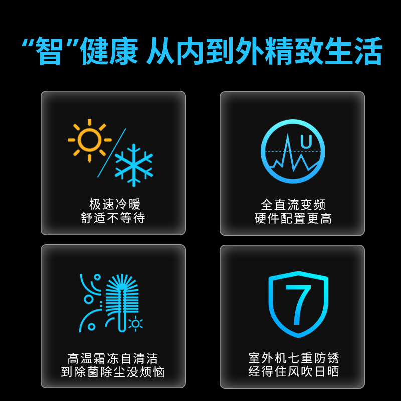 澳柯玛3匹新三级能效变频家用空调圆柜机 高温霜冻自清洁独立除湿节能全铜管冷暖壁挂式KFR-72LW/BpB112-FH3