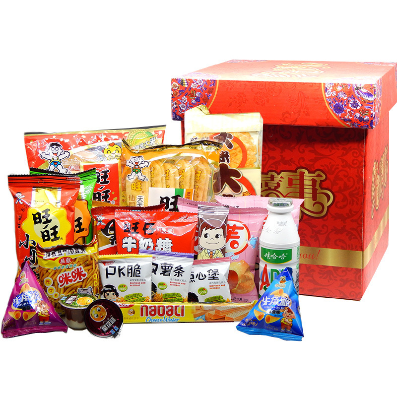 旺旺混合装大礼包旺仔组合装整箱儿童生日情人节零食大礼包视频