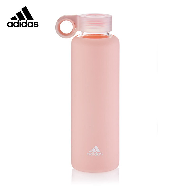 阿迪达斯(adidas)玻璃水杯 耐热水杯男女学生茶杯便携式户外健身运动水壶410ml