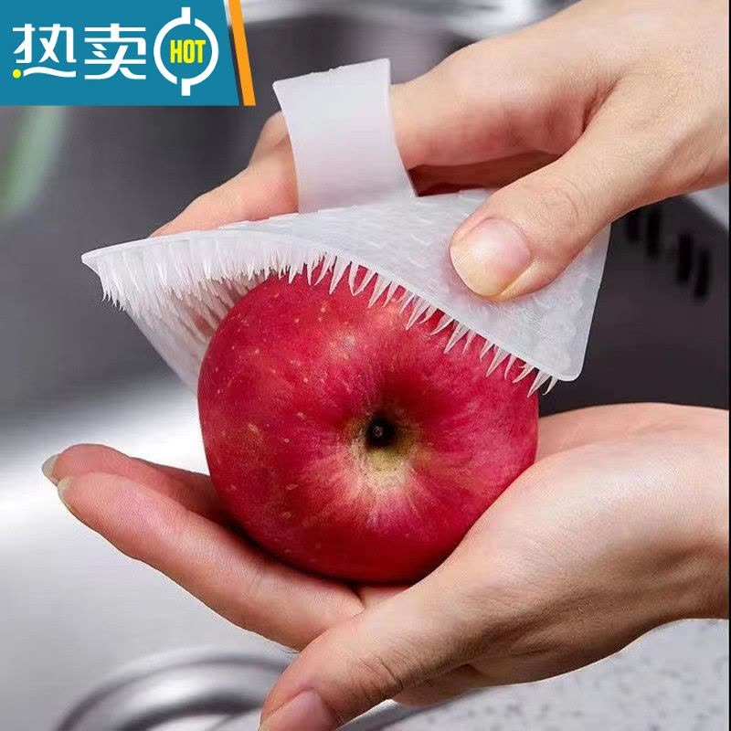 敬平水果蔬菜清洁刷果蔬刷清洗刷水槽砧板缝隙厨房多功能刷子指套软刷 3个装图片