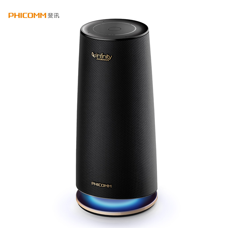 斐讯phicommai音箱r1曜影黑蓝牙wifi音箱声控触控调节音量语音交互