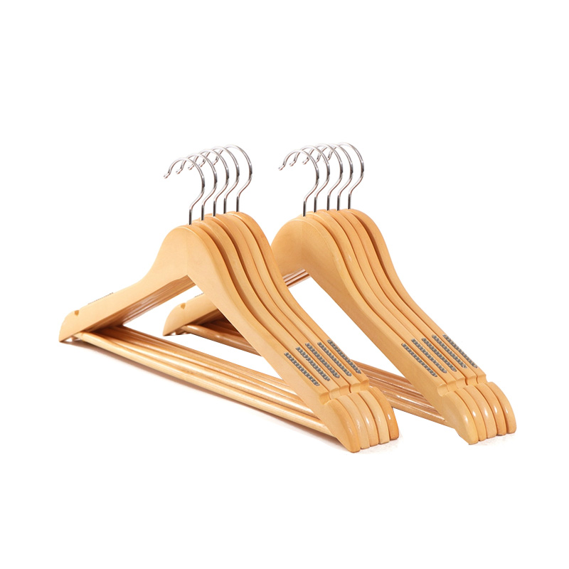 山之只 木质防滑衣架 44.5cm 个高清大图