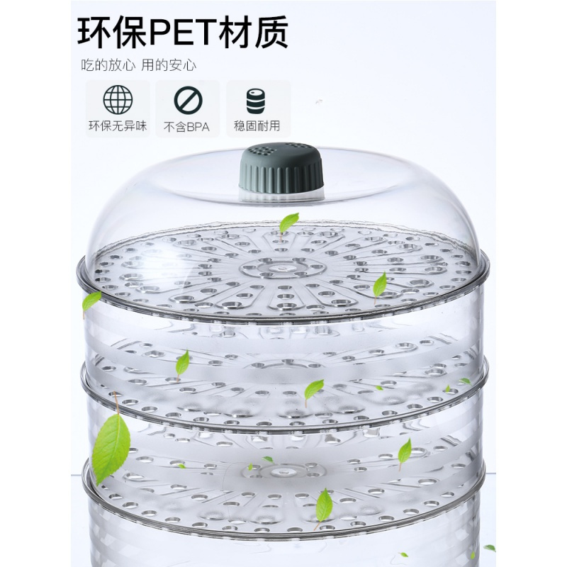保温菜罩家用厨房剩菜饭罩子饭菜食物防尘罩大号透明餐桌盖菜 敬平 单个装[保温底盘]
