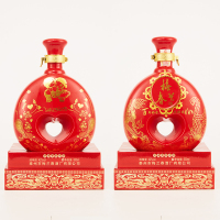 梅兰春 42度心形喜酒 芝麻香型 白酒 500ml 6瓶整箱装 婚宴喜宴用酒 中华老字号