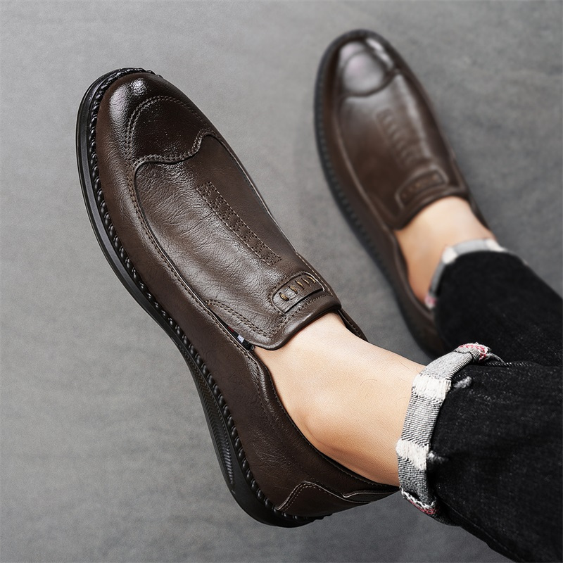 线下专柜同款卡帝乐鳄鱼cartelo新款男士一脚蹬休闲鞋休闲皮鞋男鞋子