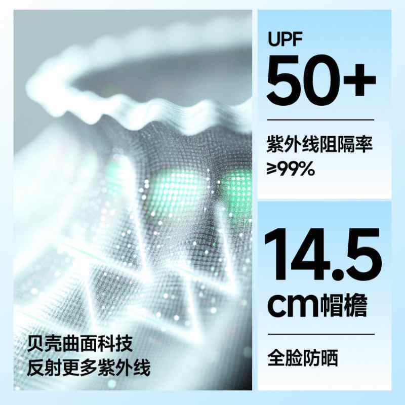 蕉下女士贝壳防晒帽高岭白高清大图
