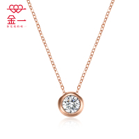 金一 18K金锆石泡泡款女士K金项链套链 (定价)CEC010