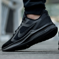 Nike耐克男鞋2021冬季新款运动鞋黑武士跑步鞋网面黑色鞋子