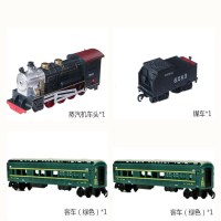 仿真轨道电动火车东风4B蒸汽机车高铁动车模型儿童拼装玩具中国绿皮火车儿时的回忆 11号编组 D轨道