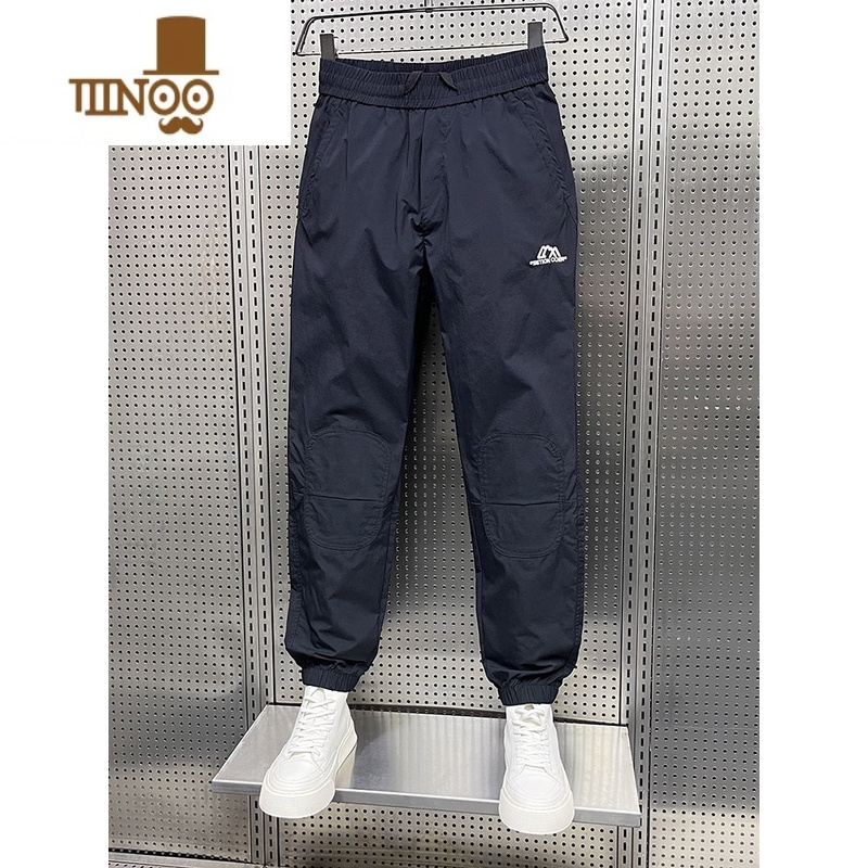 YANXU夏季薄款休闲裤男款裤子工装冰丝裤宽松束脚哈伦裤运动裤裤裤裤丝高清大图