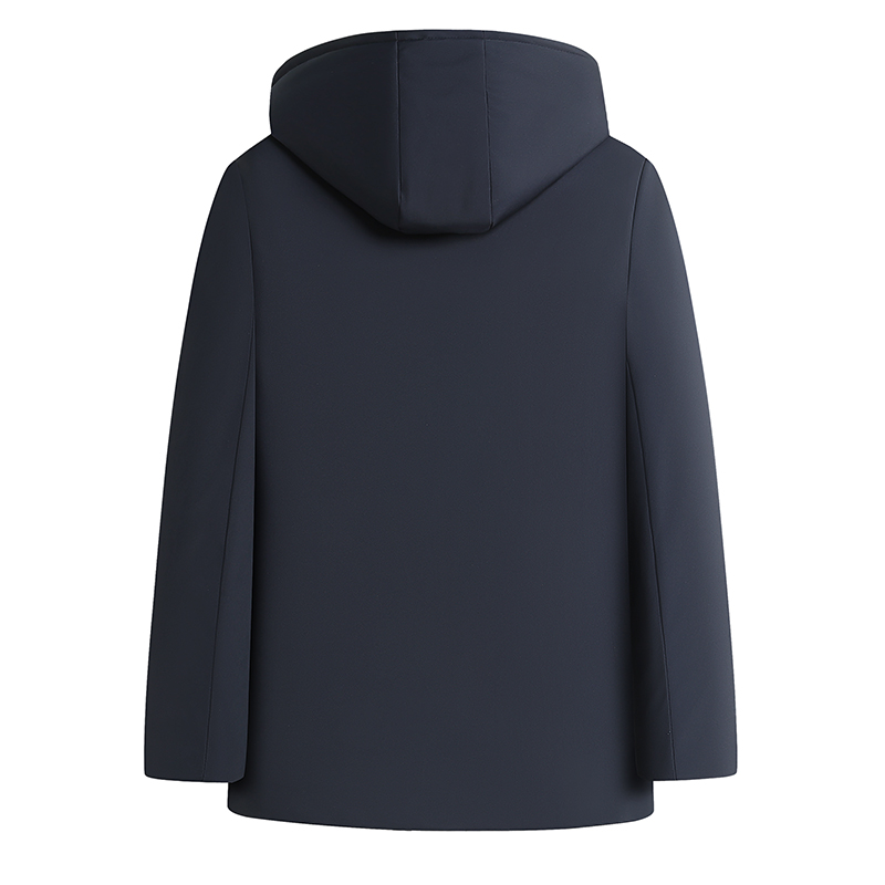 啄木鸟棉衣外套男2024新款冬季加绒加厚派克服中老年爸爸连帽棉服高清大图