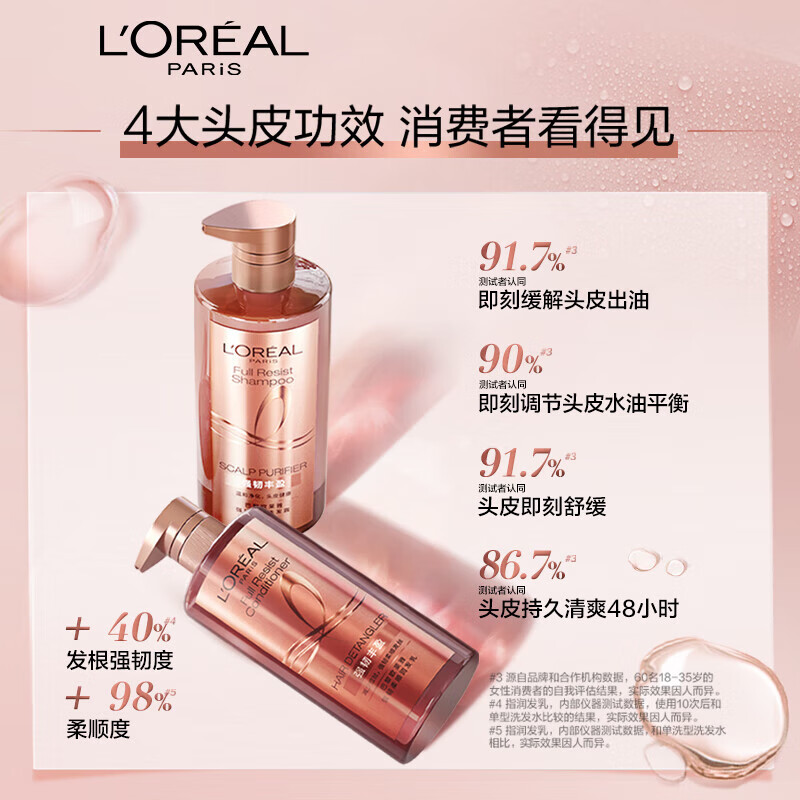 欧莱雅(LOREAL)强韧丰盈洗发露洗发水440ml高清大图