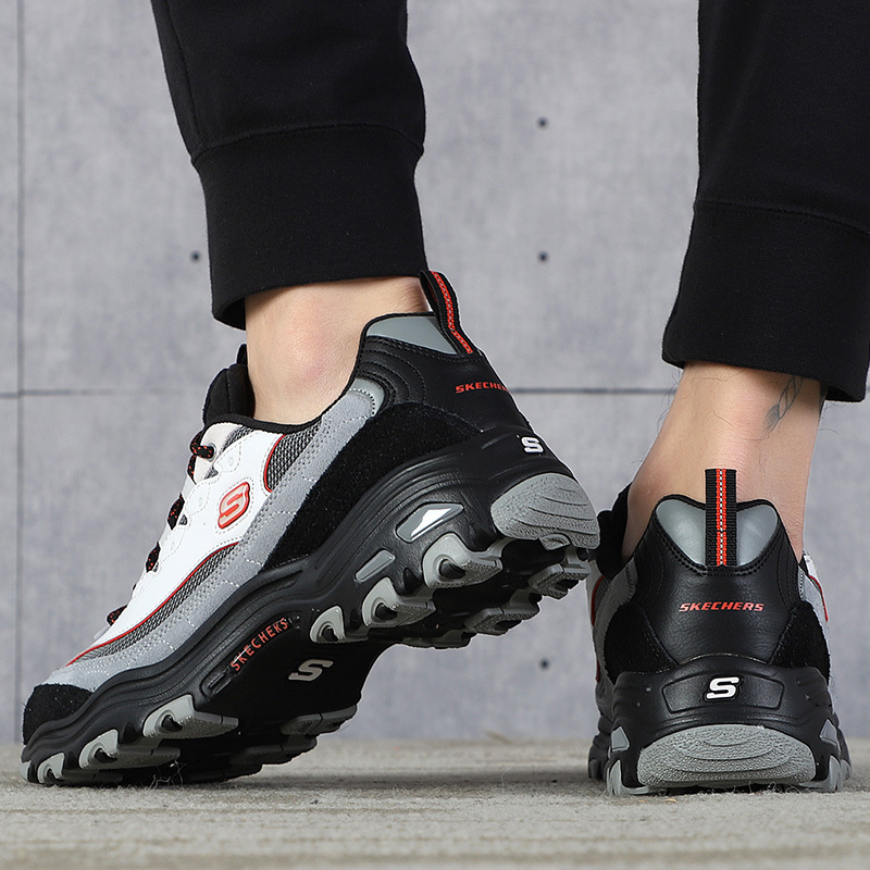 Skechers/斯凯奇男鞋新款熊猫鞋轻质缓震耐磨运动休闲鞋237154-BKMT ZP