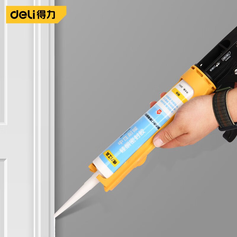 得力(deli) DA-JG801B 中性耐候硅酮密封胶 300ml 白色