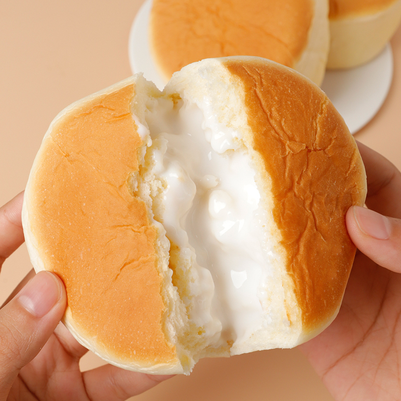 [买一箱送一箱]满格优品 麦谷面包咸豆乳味早餐蛋糕零食品夜宵小吃400g/箱*1箱下午茶点