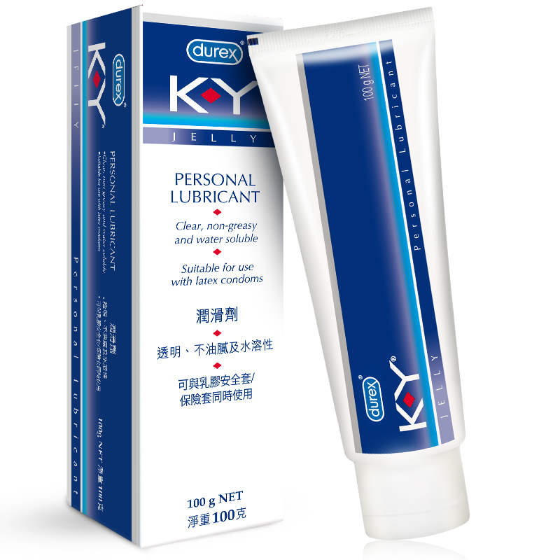杜蕾斯(Durex) K-Y润滑剂100g+快感润滑液50ml 人体润滑液 男女用夫妻成人情趣性用品 进口K-Y