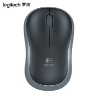 罗技（Logitech）M186 无线鼠标办公笔记本台式电脑无限鼠标无线省电鼠标(黑色灰边)