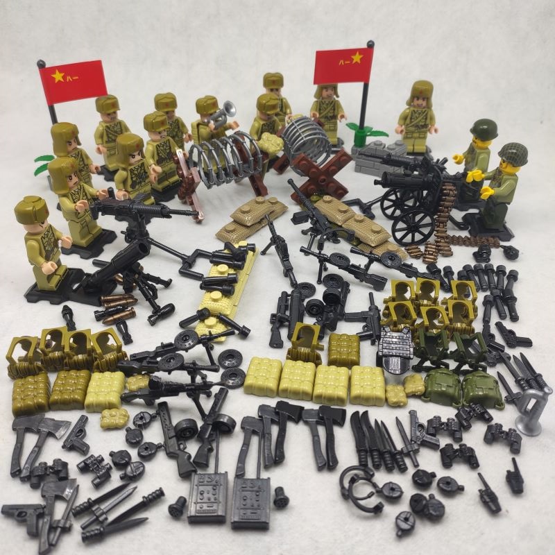 兼容乐高军事血战上甘岭二战人仔士兵积木玩具抗美援朝半岛集结号