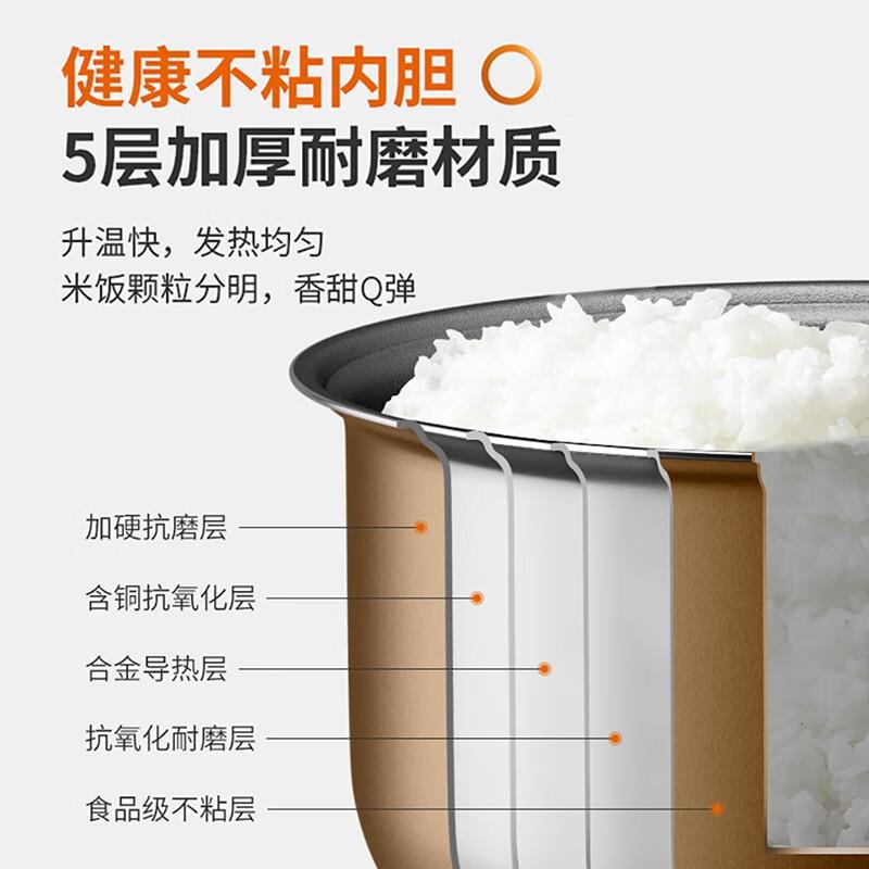 九阳(Joyoung)电饭煲4L煮米饭电饭锅家用煮粥智能预约不粘铜釜多功能5-8人 F-40FZ820高清大图