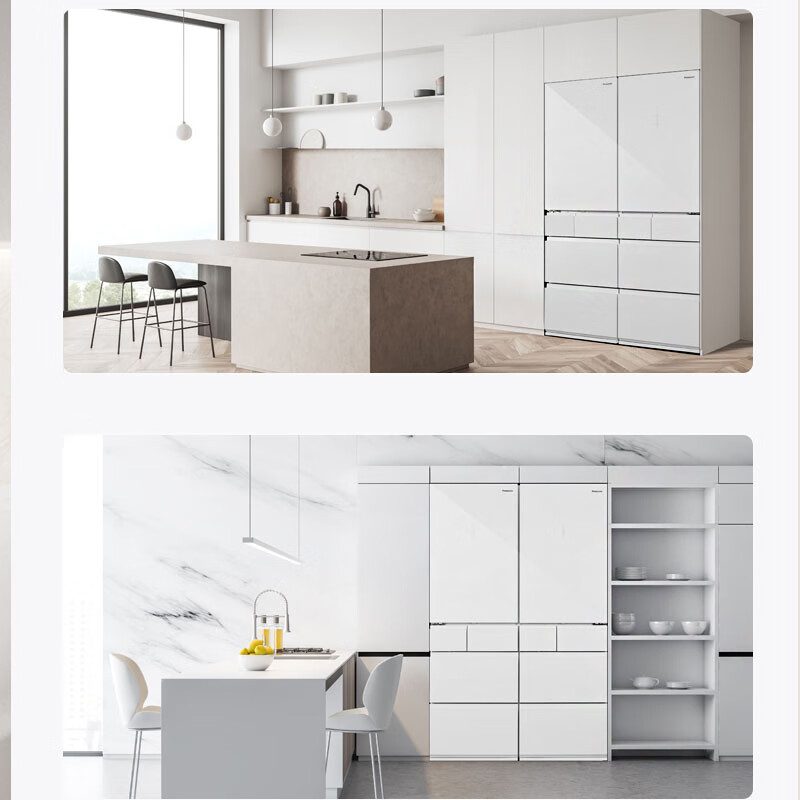 松下NR-E412BG-W 387L右开门 N+1自由组合零嵌 全自动制冰 纳诺怡X除菌净味 多门多温区展示柜高清大图