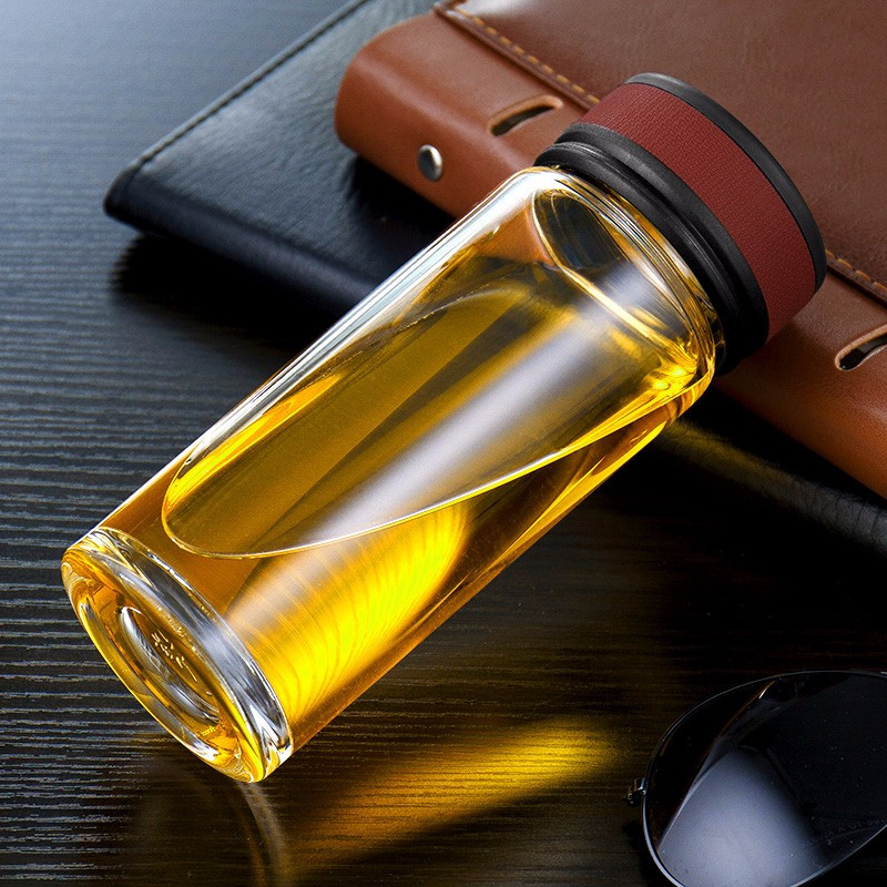 万象玻璃杯单层玻璃水杯便携男女办公茶杯水晶杯便携玻璃杯