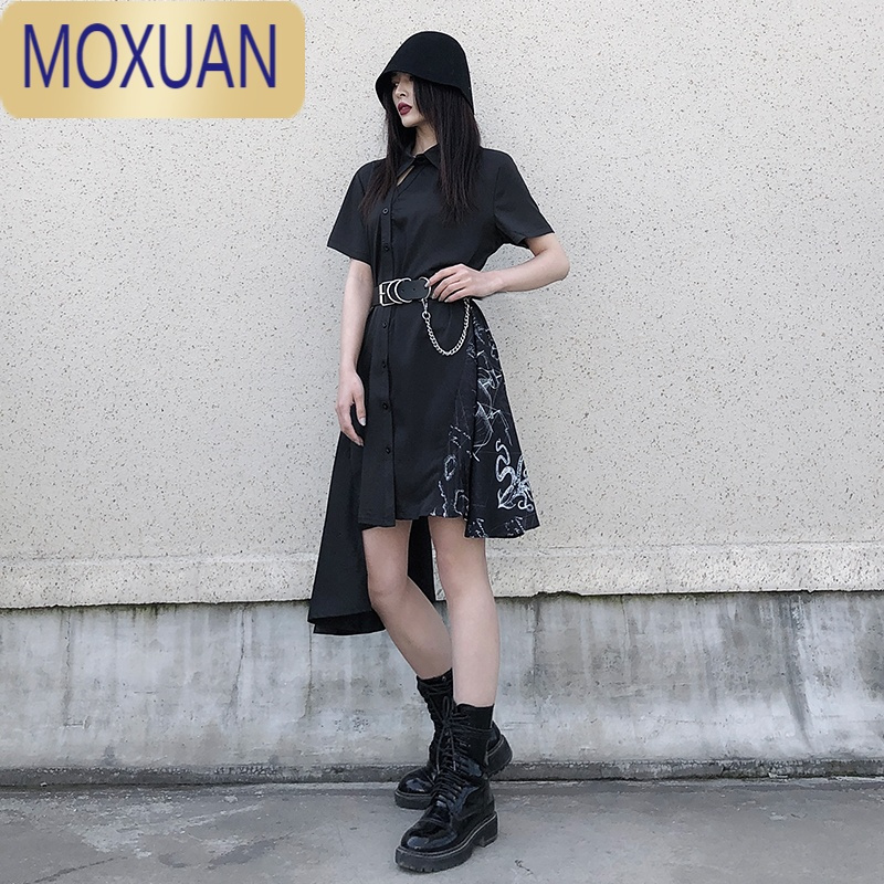 MOXUAN山本风暗黑系配饰朋克风金属链条腰带连衣裙西装ins女潮蹦迪皮带