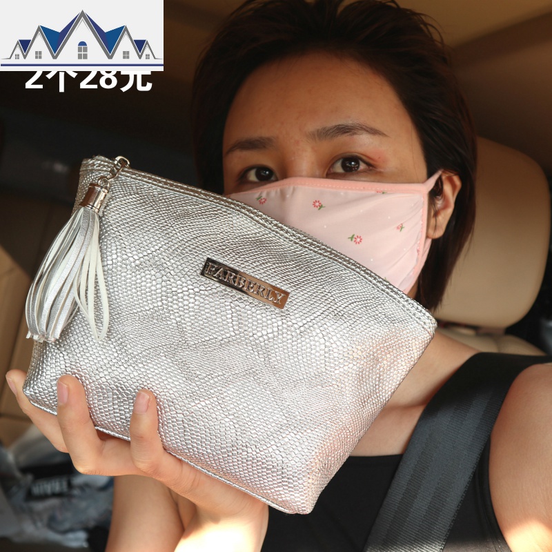 2019新款简约旅行化妆包女便携随身大容量ins风超火收纳包网红 三维工匠高清大图