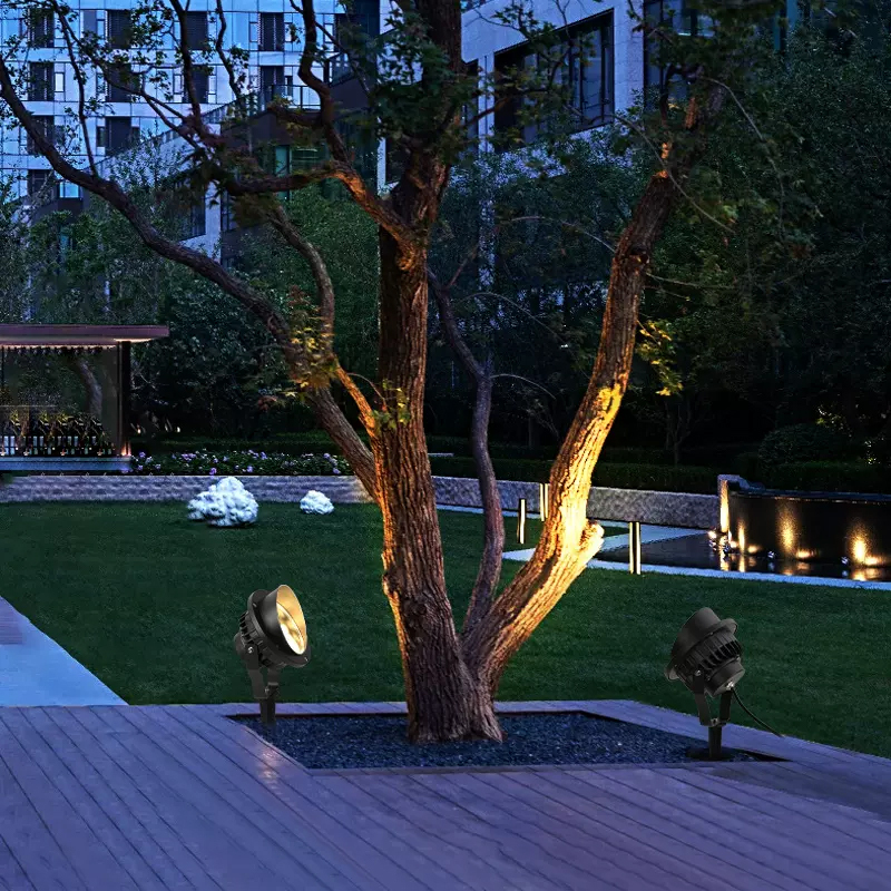 照树灯 景观射灯 户外防水射树灯 室外园林草坪绿化投光灯 6w 绿光(插