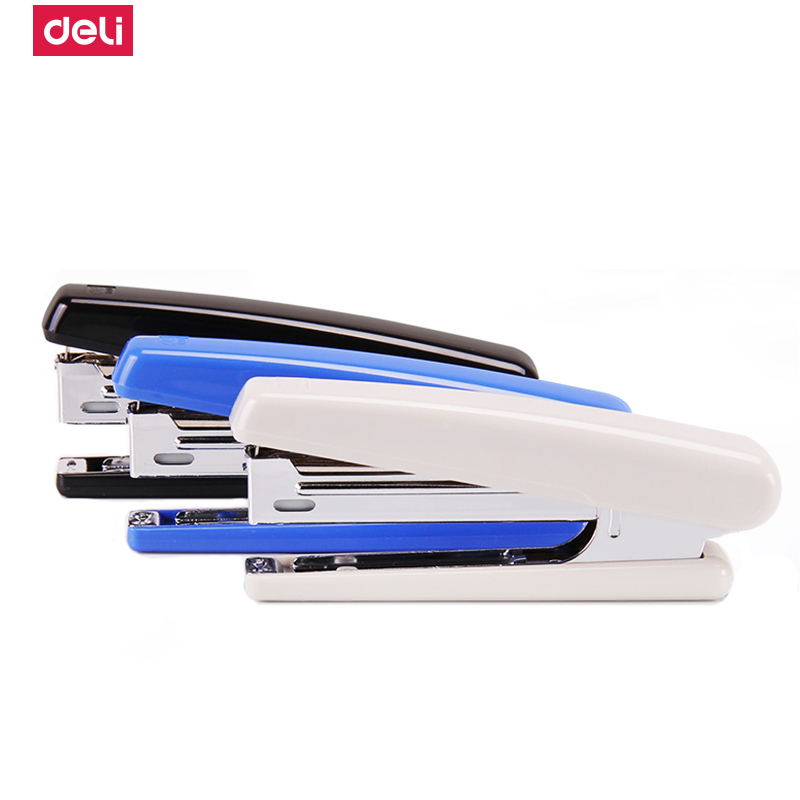 得力(deli)0221钉书机商务轻巧型订书机带起钉器功能桌面文具办公用品办中小学生文具可订约12页